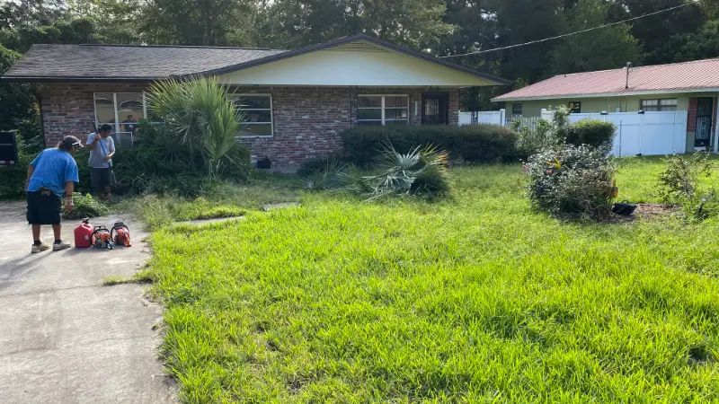 front yard landscaping before